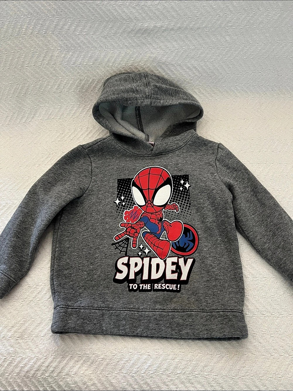 Marvel Spidey and His Amazing Friends Spidey to the Rescue Hoodie Gray & Red 3T